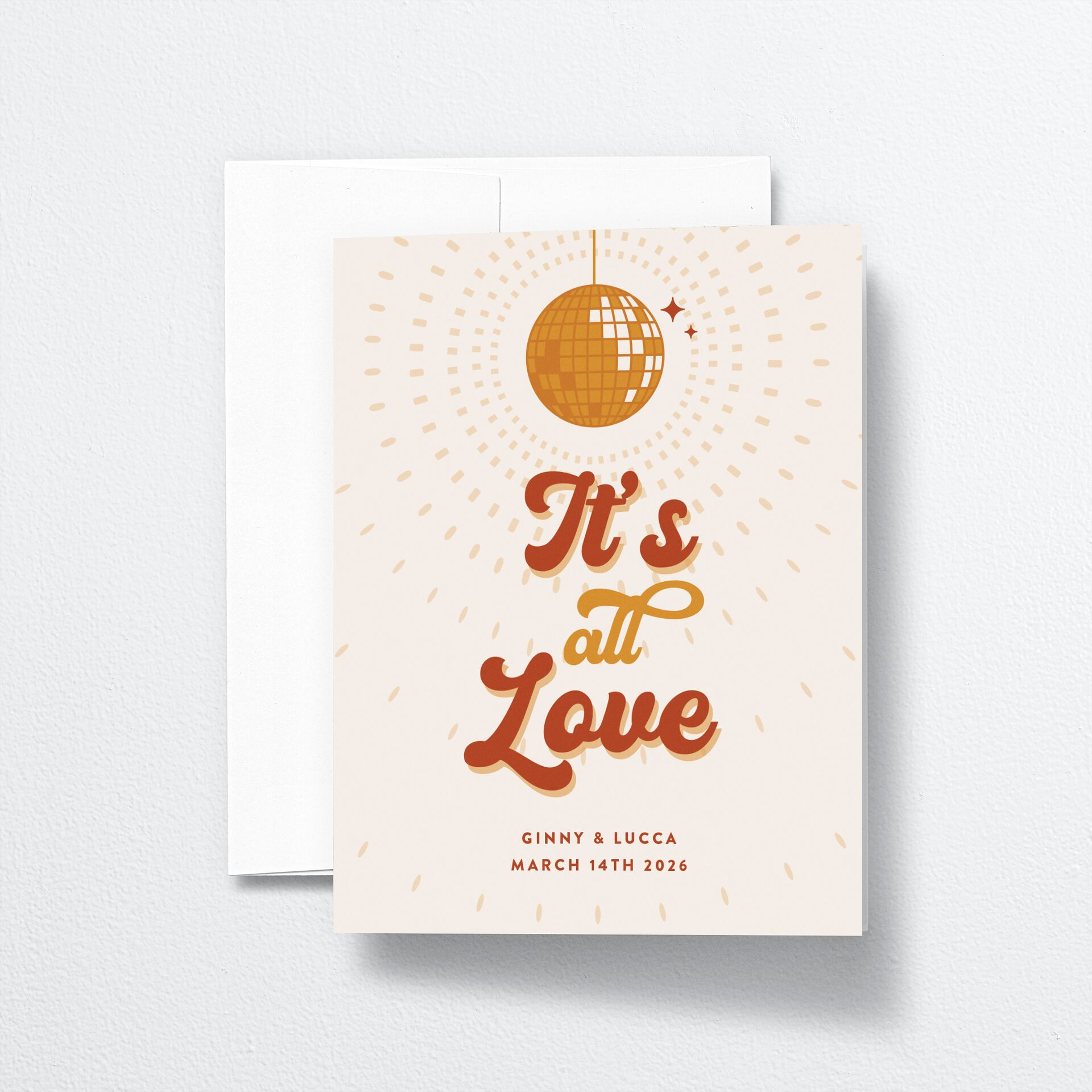 Disco Love Thank You Cards — view 1