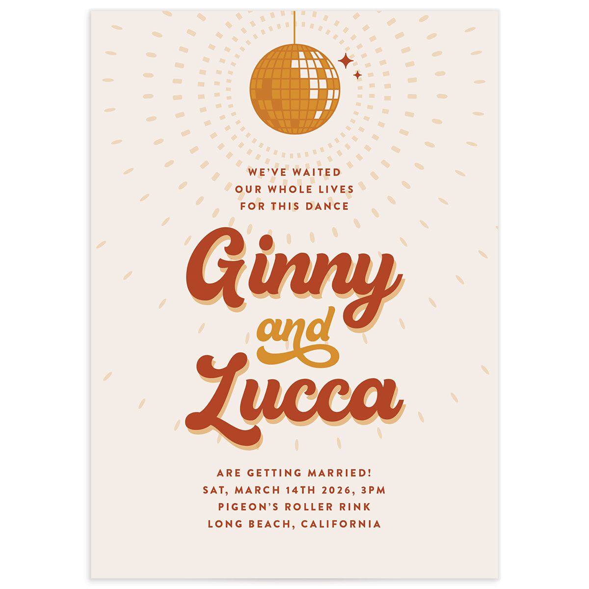 Disco Love Wedding Invitations