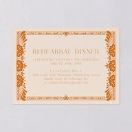 Hacienda Elegante Rehearsal Dinner Invitations Cinnamon Signature Blank Standard