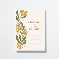 Flower Market Wedding Invitations Gold Signature No