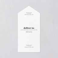 Photo Elopement All-in-One Wedding Invitations Pure White Signature Light Both Recipient and Return Addresses No