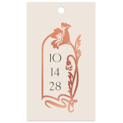 Gilded Nouveau Favor Gift Tags Rose Gold Sand Signature