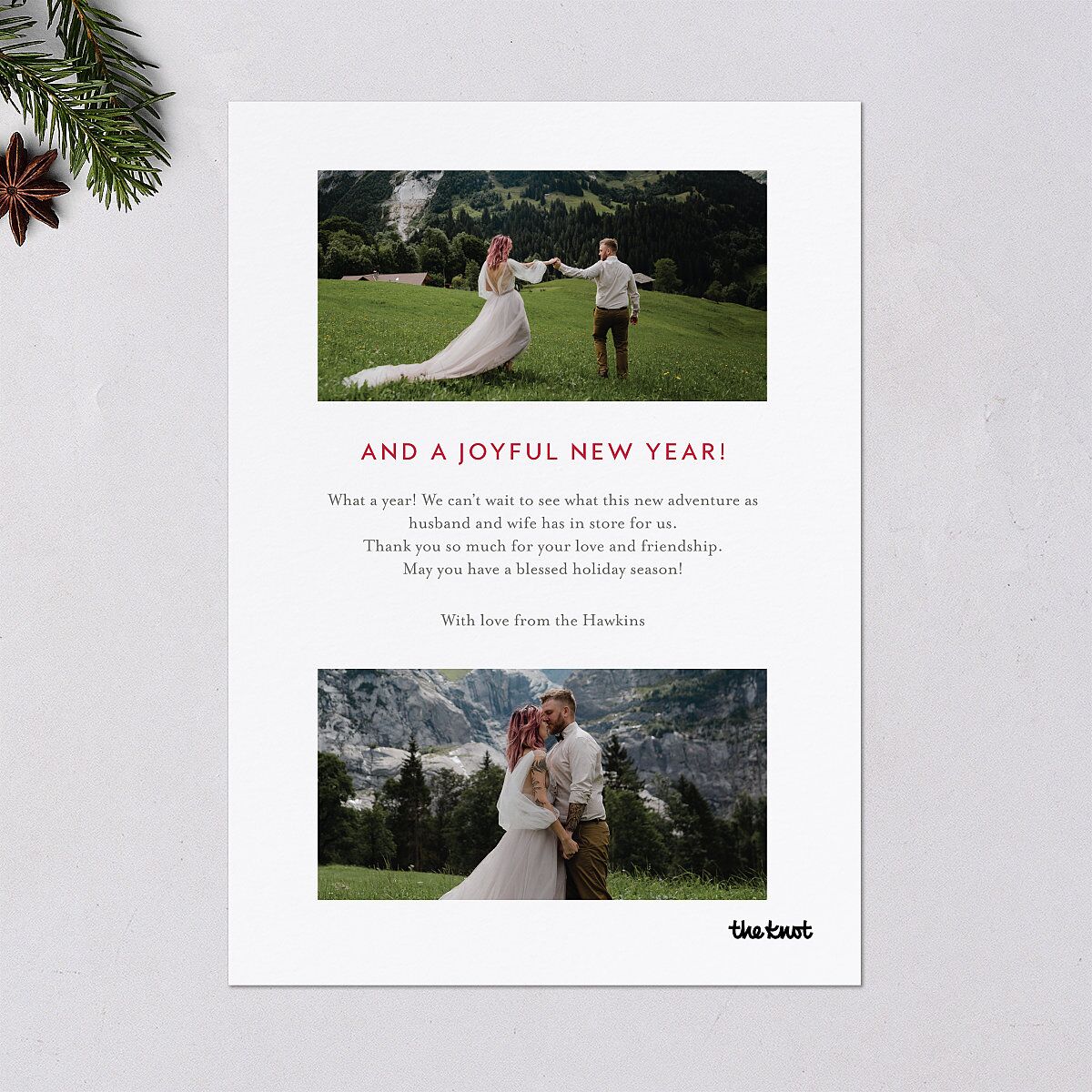 Blessed Holiday Holiday Cards Garnet Signature Blank Standard Portrait