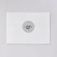 Newspaper Wedding Stickers Pure White Circle
