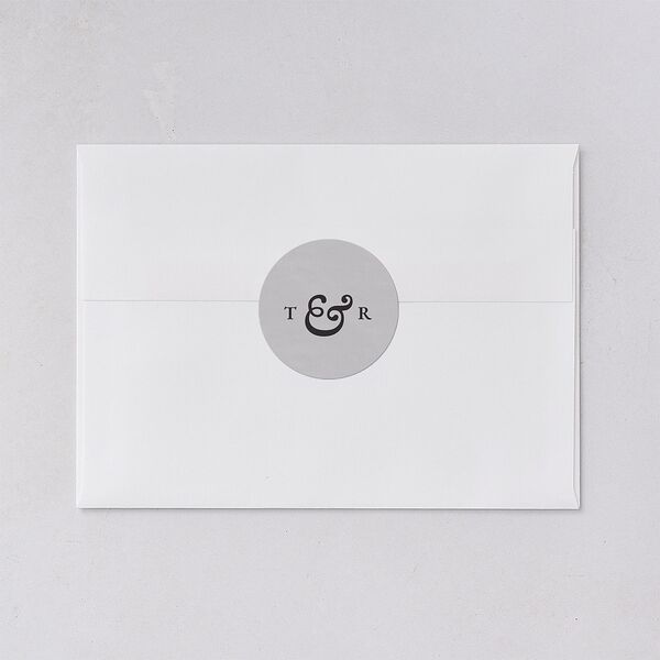 Newspaper Wedding Stickers Pure White Circle