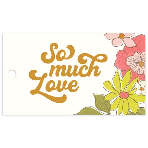 Groovy Blooms Favor Gift Tags