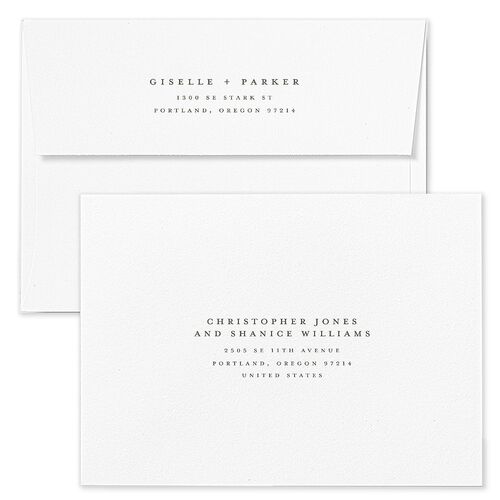 Ethereal Pampas Wedding Invitation Envelopes Blue Thyme Return Address Standard Signature