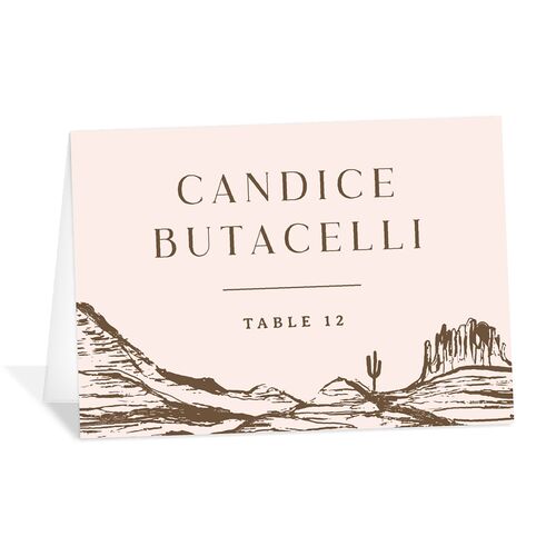 Western Cactus Place Cards Sepia Signature