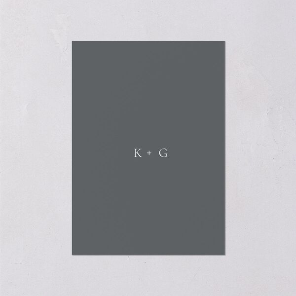Minimal Rings Wedding Enclosure Cards Gold Slate Signature