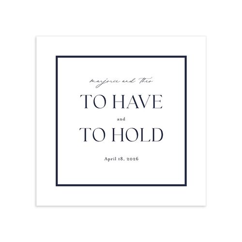 Joyful Union Cocktail Napkins Navy Napkin Uncoined