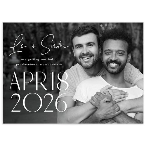 Love is Love Save the Date Cards Umber Signature smooth No