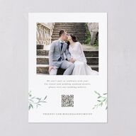 Elegant Greenery Watercolor Foil Wedding Invitations Gold Champagne Signature Blank No Standard