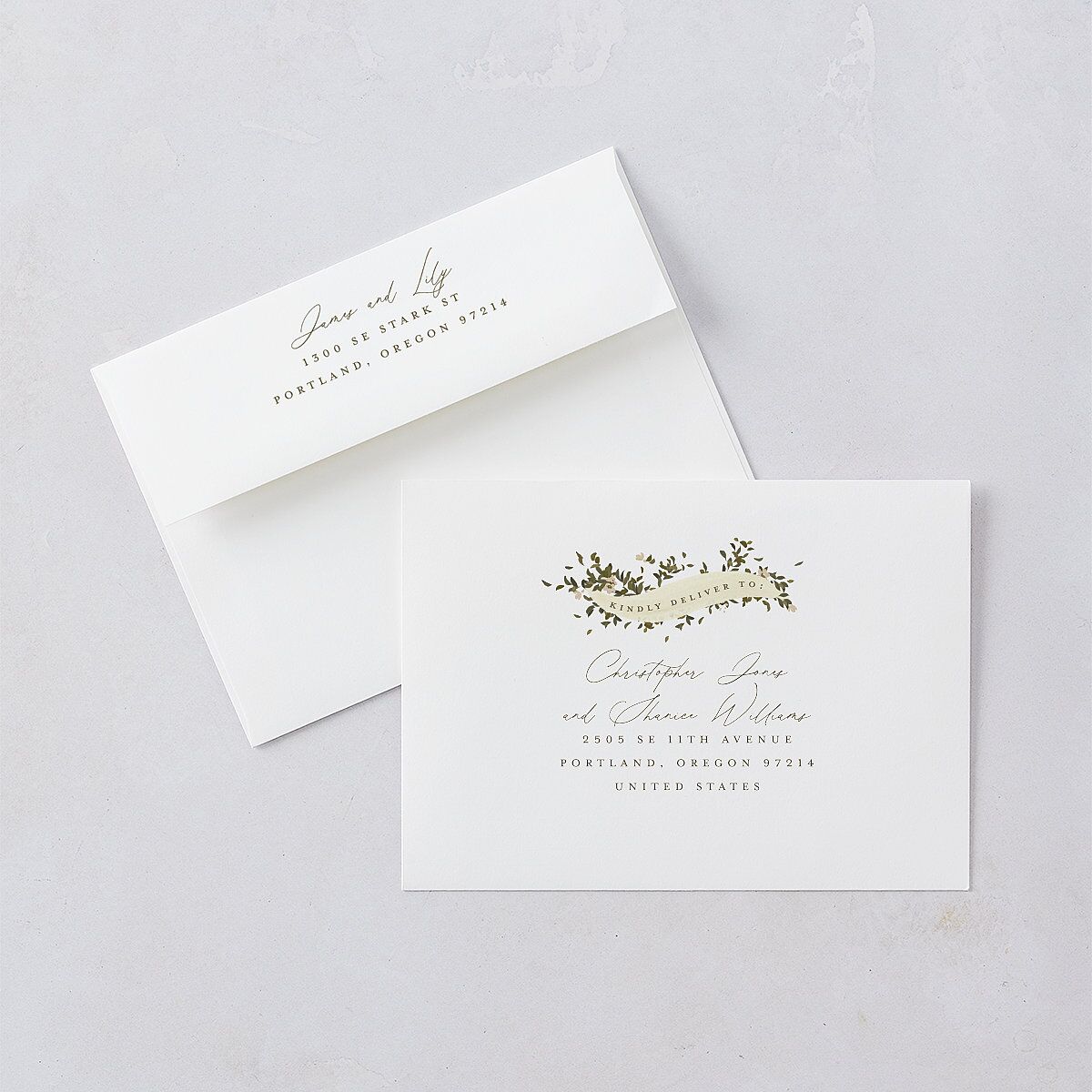 Graceful Chuppah Wedding Invitations Pure White Signature Blank No Standard