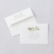Graceful Chuppah Wedding Invitations Pure White Signature Blank No Standard