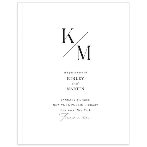 Monogram Slant Guest Books