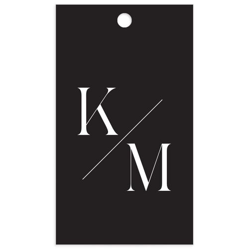 Monogram Slant Favor Gift Tags