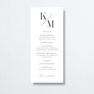 Monogram Slant Menus Licorice Signature