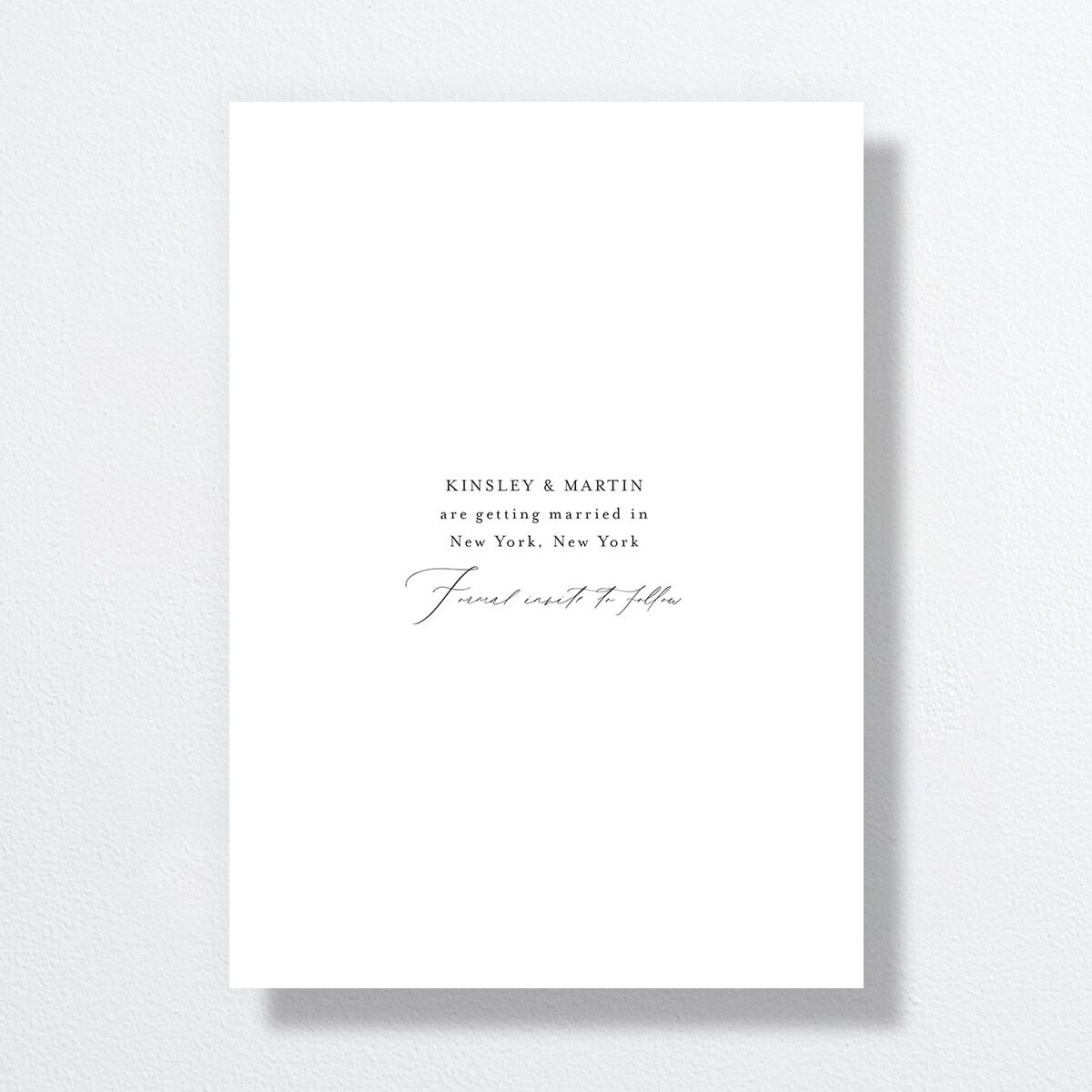 Monogram Slant Save the Date Cards Licorice Signature smooth No Standard