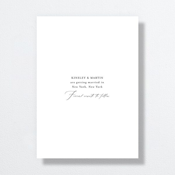 Monogram Slant Save the Date Cards Licorice Signature smooth No Standard