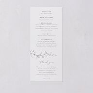 Graceful Botanical Wedding Programs Shadow Gray Signature