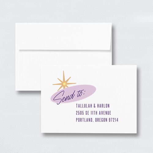 Las Vegas Love Response Card Envelopes White Standard Pinot Return Address