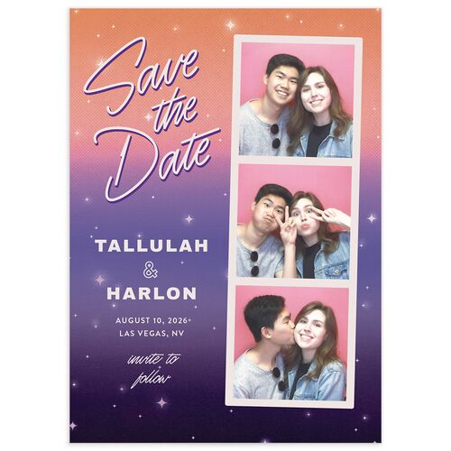 Las Vegas Love Save the Date Cards - Purple