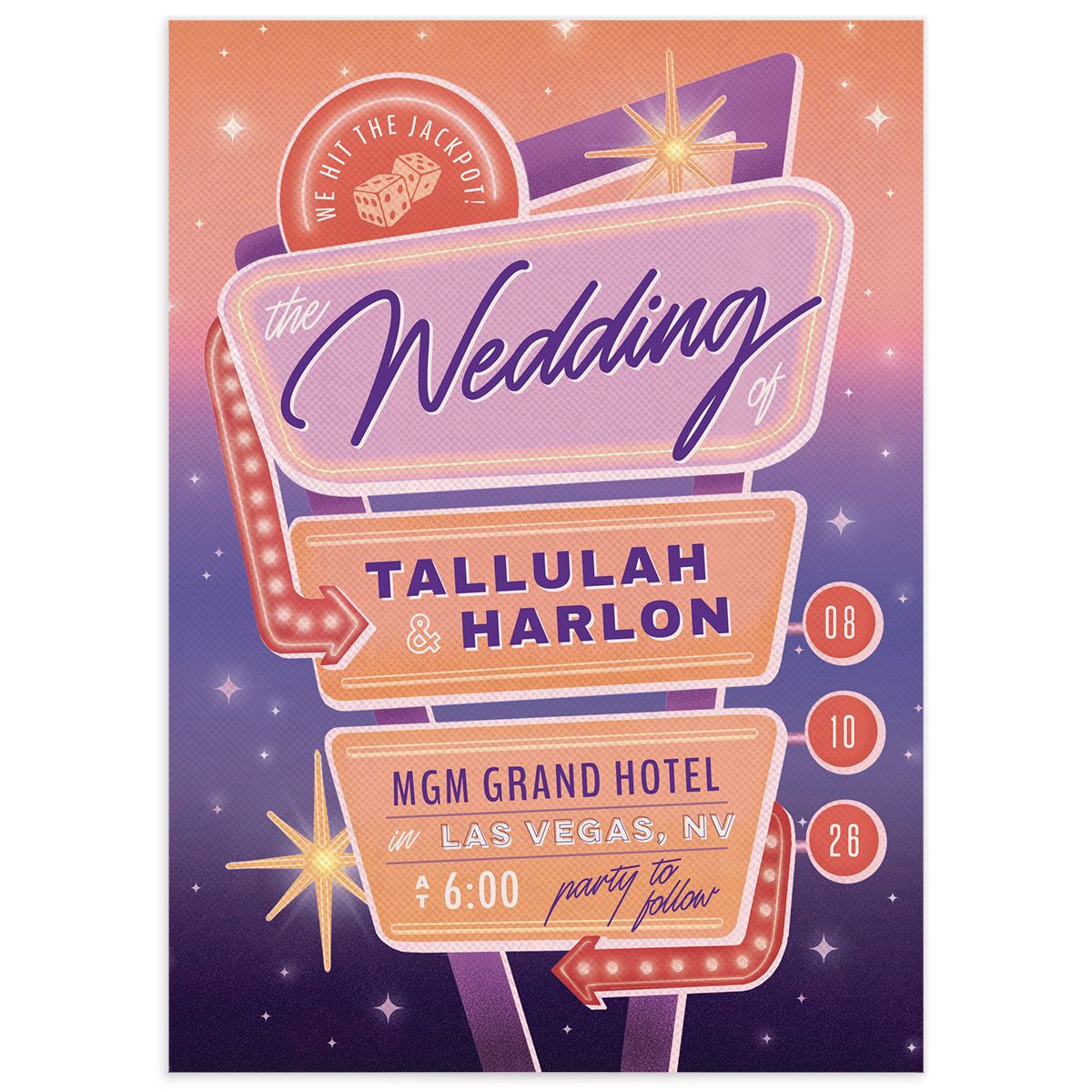 Lucky in Love Wedding Invitations