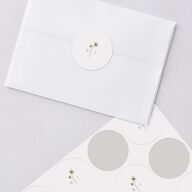 Dainty Monogram Wedding Stickers Moon Rock Circle
