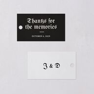 Moody Gothic Rose Favor Gift Tags Midnight Signature