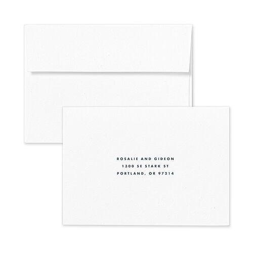 Refined Frame Wedding Response Card Standard Envelopes Terracotta Moody Blue Return Address Signature Standard