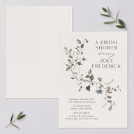 Curved Garland Bridal Shower Invitations Champagne Signature Blank