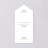 Simple Modern Monogram All-in-One Wedding Invitations Pure White Signature Light Both Recipient and Return Addresses No