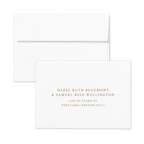 Elegant Wedding Of Response Card Envelopes White Umber Return Address Signature Standard