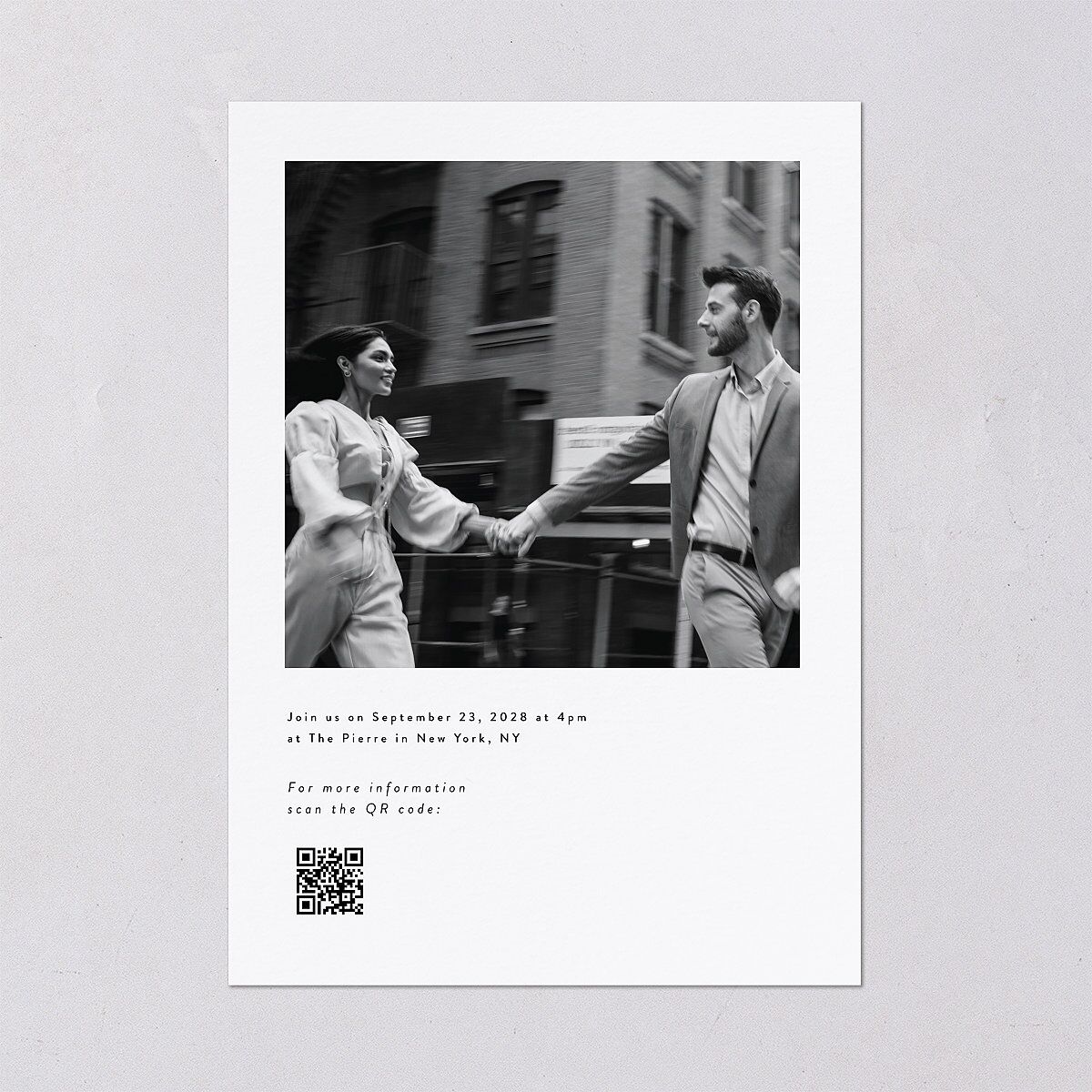 Simple Editorial Photo Wedding Invitations — view 3