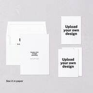 Upload Your Own Design Portrait Photo Digital Save the Date Cards Pure White Dusty Blue Lets Celebrate Standard