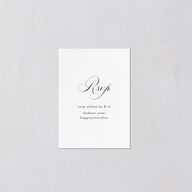 Fairytale Luxury QR Code RSVP Cards Pure White Signature Standard