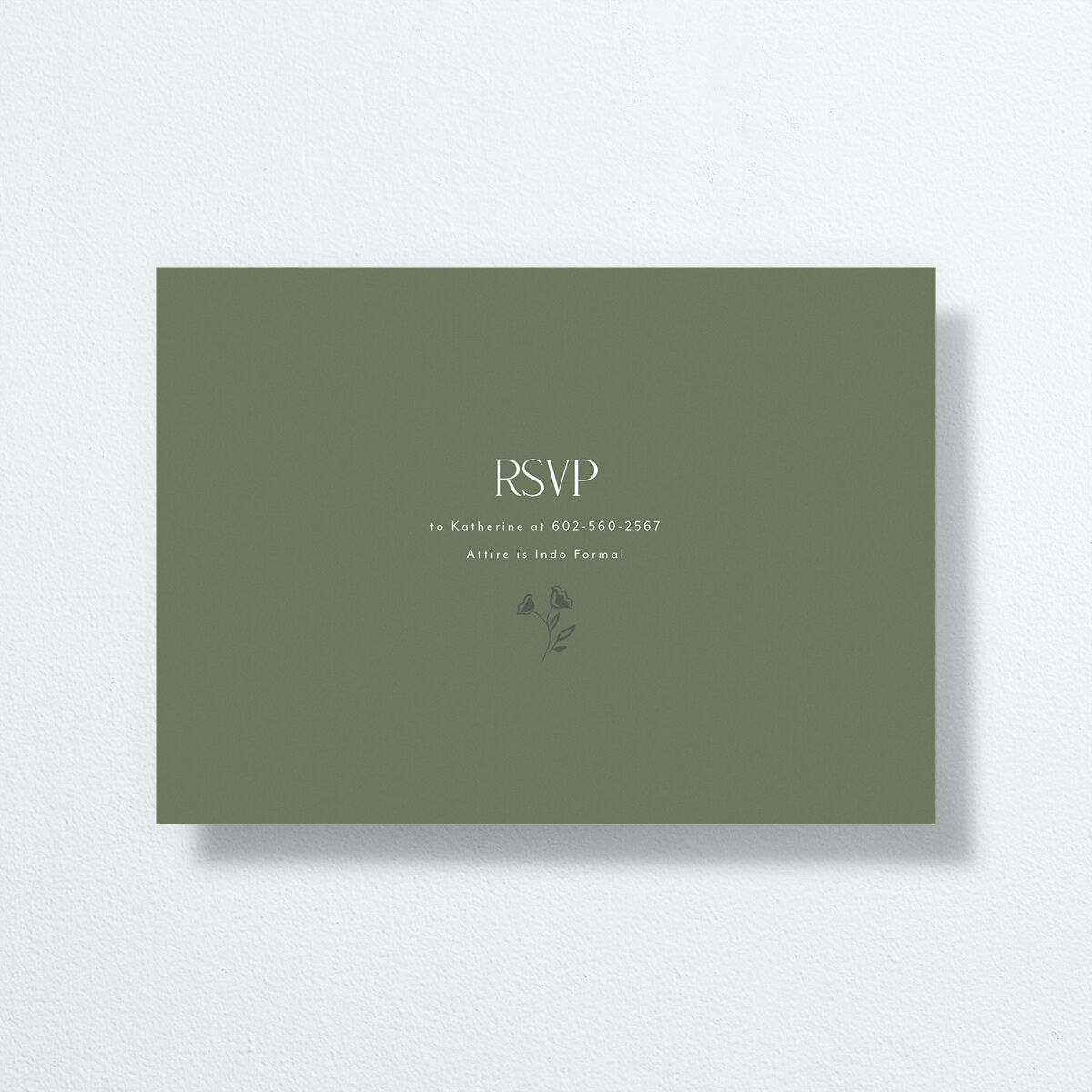 Rustic Nouveau Bridal Shower Invitations back in green