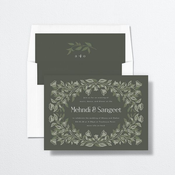Rustic Nouveau Bridal Shower Invitations envelope-and-liner