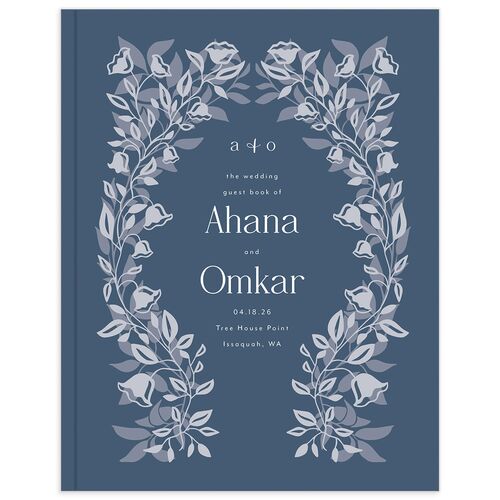 Rustic Nouveau Guest Books Midnight Navy