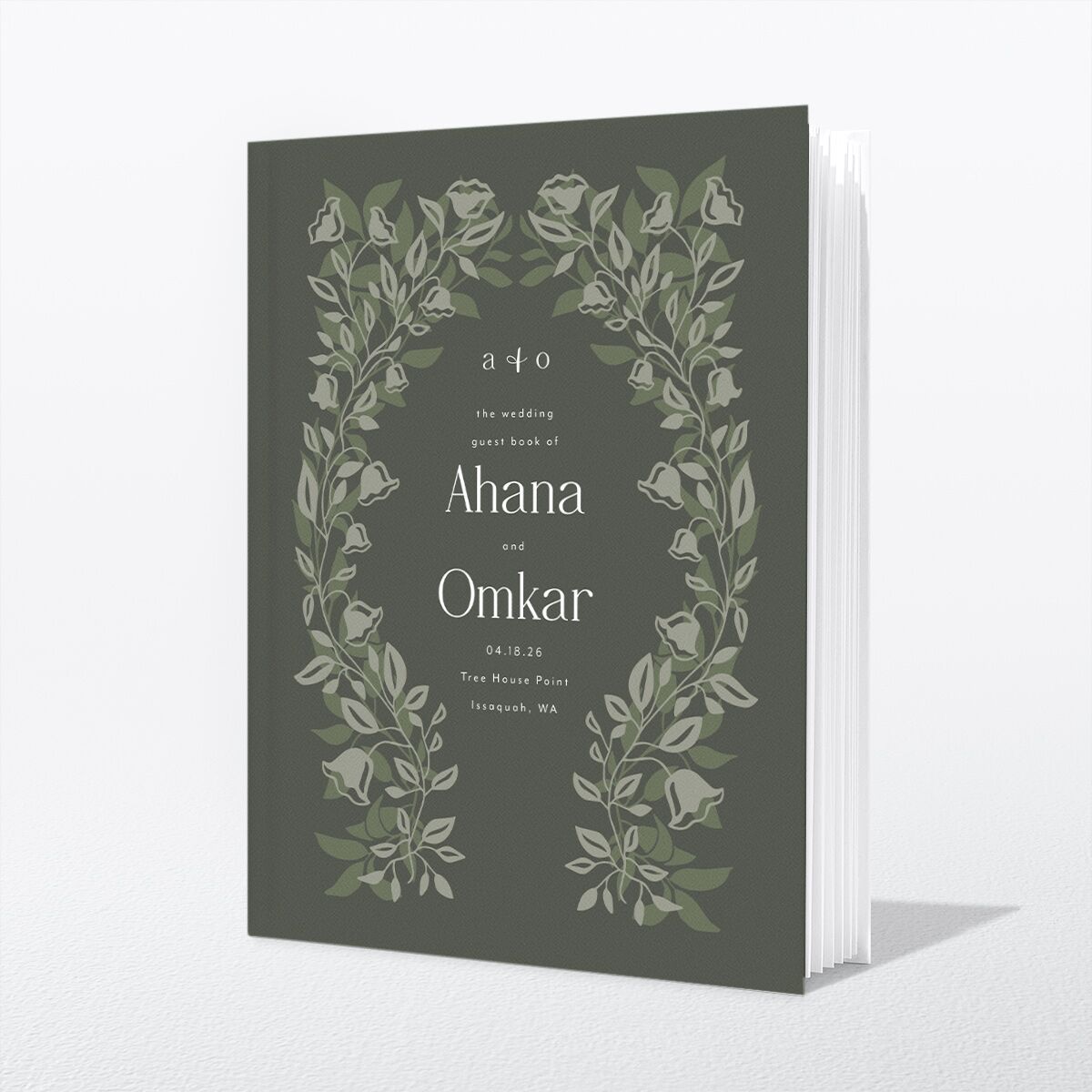 Rustic Nouveau Guest Books front