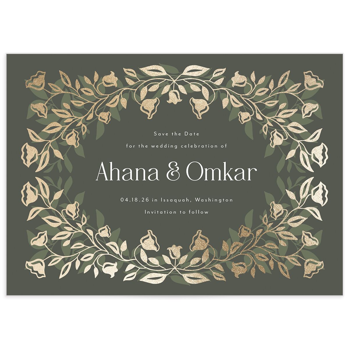 Rustic Nouveau Save the Date Cards