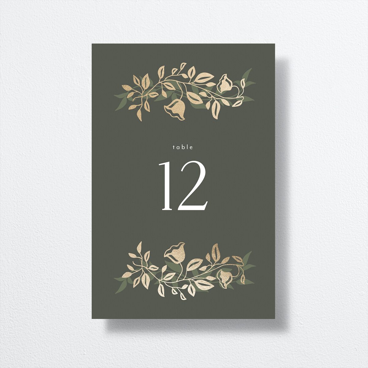 Rustic Nouveau Table Numbers front