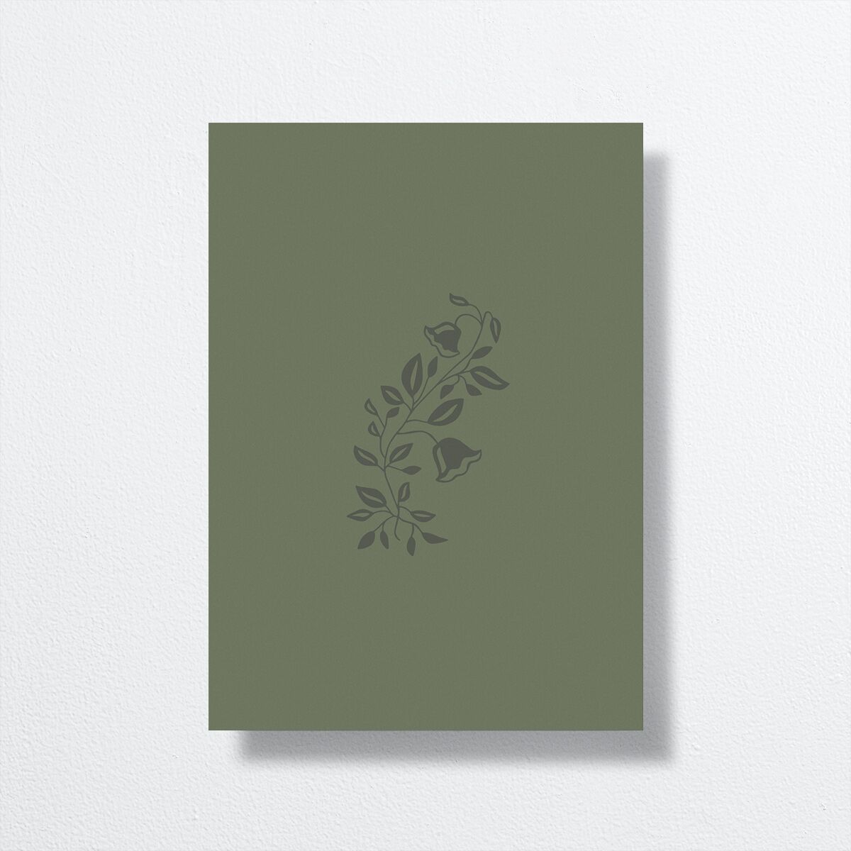 Rustic Nouveau Wedding Invitations back in green