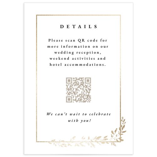 Delicate Frame Wedding Enclosure Cards