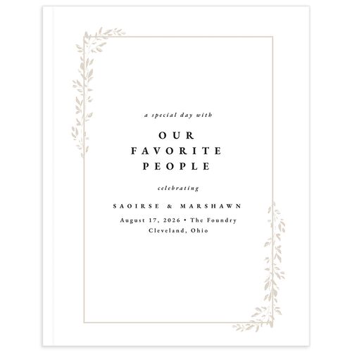Delicate Frame Guest Books Pure White