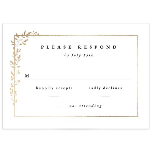 Delicate Frame Wedding Response Cards