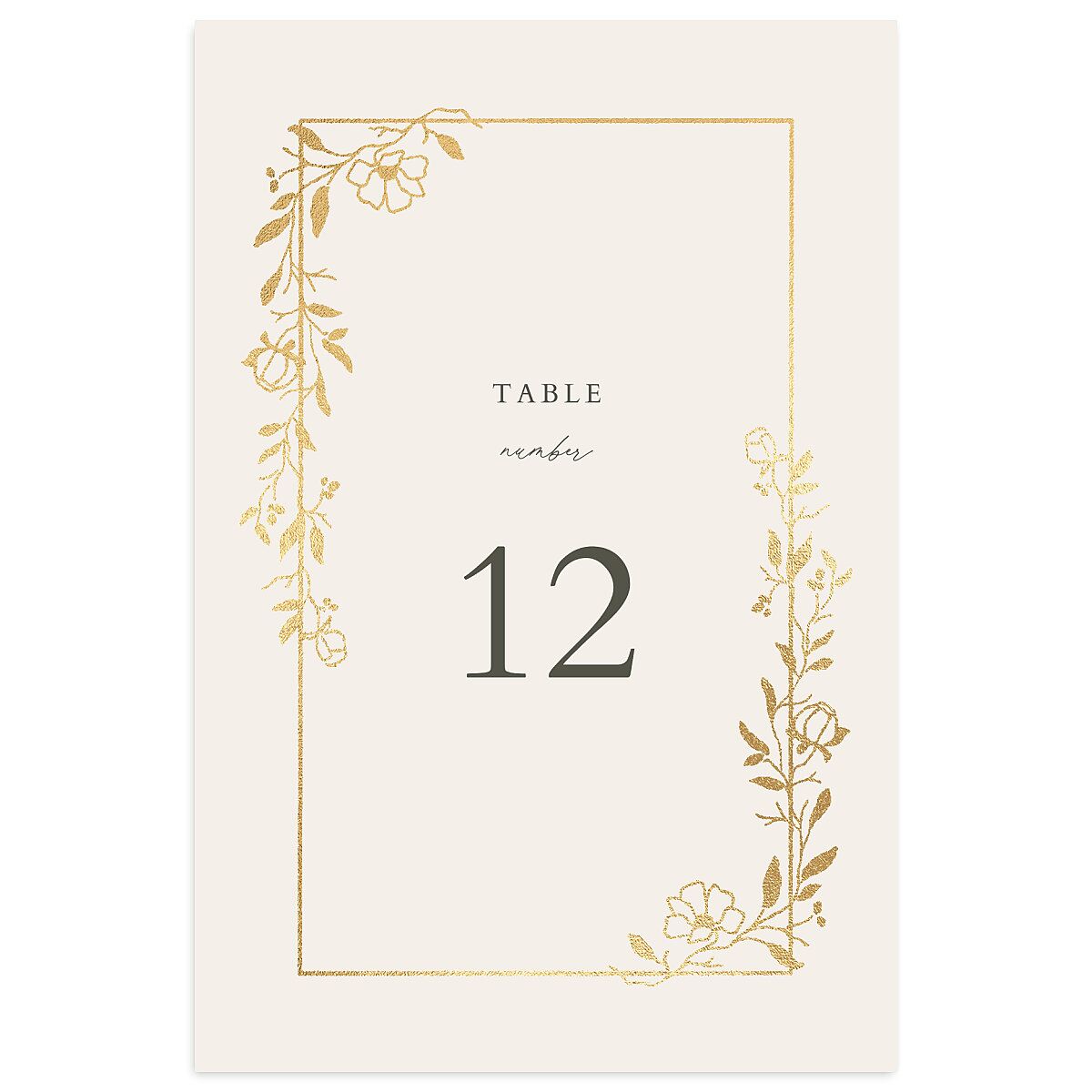 Delicate Vines Table Numbers