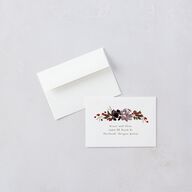 Autumn Romance Wedding Response Cards Chocolate Signature
