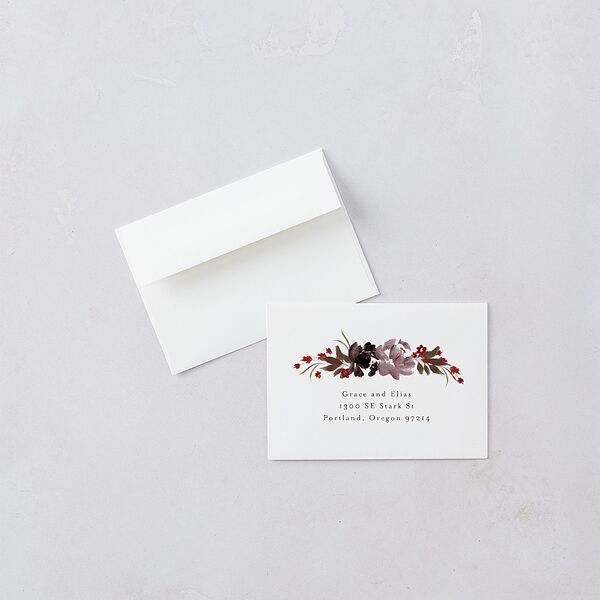 Autumn Romance Wedding Response Cards Chocolate Signature