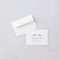 Elegant Floral Regency Wedding Response Cards Pink Cotton Signature Standard